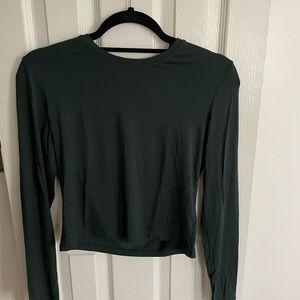 Babaton Everyday Long Sleeve Shirt in Emerald Green